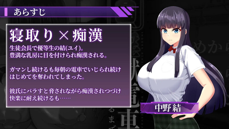 图片[2]-【互动SLG/NTR寝取/巨乳爆乳/Live2D动态/PC】淫狱电车～直到夺取学生会长～  Ver1.0.1 AI汉化版  [PC]-次元小屋